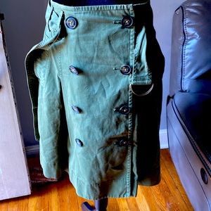 J Crew Green Chino Trench Woman’s Skirt